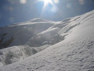 la parte superiore dell'itinerario