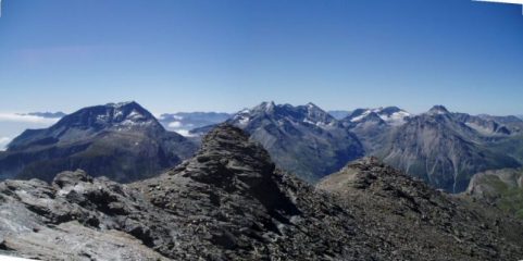 panorama dalla cima con giusalet denti d'ambin sommeiller erognosa d'etiache