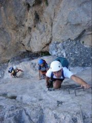 Luisa e Pietro sulla ferrata...