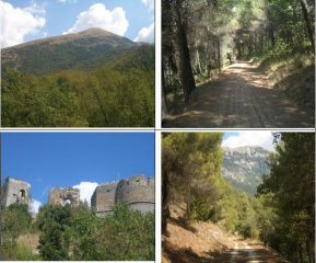 1)Schiena d'Asino del Morrone 2)Forestale 3)Castello 4)Monna di Popoli