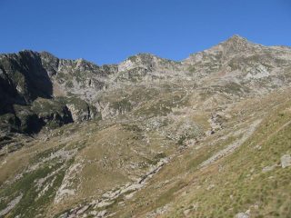 Al centro Punta Rama, Passo Savenco e a destra Cima di Pal