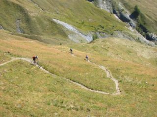 in discesa dal Colle Thuras nel Queyras
