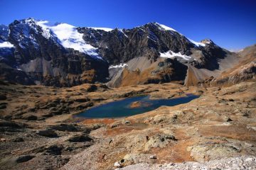 il bel Lago di San Martino visto dalla morena del Piano del Vaudet (7-10-2007)