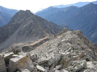 La cresta sud-est di salita, ed la Cima Fer