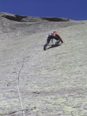 Paolo impegnato nel tratto difficile di L3