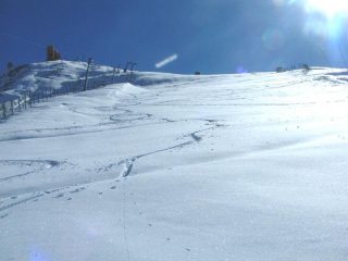 parte alta della pista