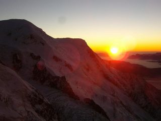 tramonto sul bianco