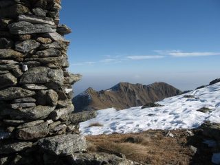 La torretta della Cima Vallone e tutta la cresta fino al Monte Gregorio
