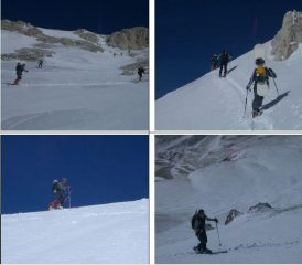 1)e2) in prossimità della vetta 3)la Fausta 4)la Marina romagnola