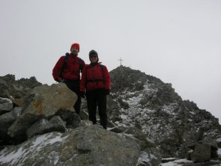 in discesa verso punta Testa Nera