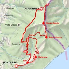 cartina con itinerario