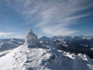 Ometto sulla cima del Blegier