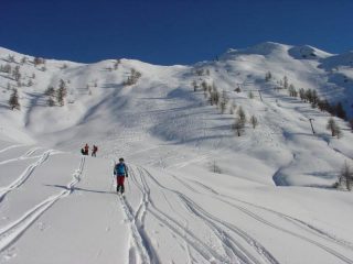Il pendio finale tutto segnato
