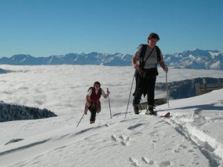 arrivando alle baite, sotto le nuvole