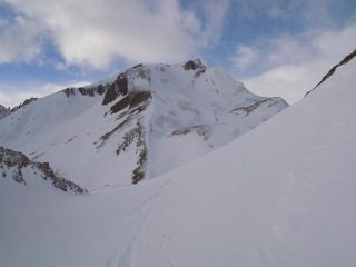 Vista sulla salita finale per la punta.
