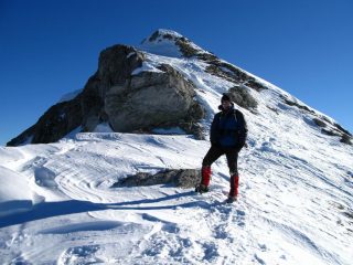 Stelvio in discesa, nella parte alta della cresta NO (8-12-2007)