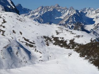 panorami dalla cima : i Gruppi del Brec e Aiguille de Chambeyron (8-12-2007)