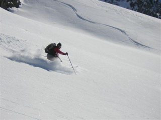 Evelyn all'uscita del canale
