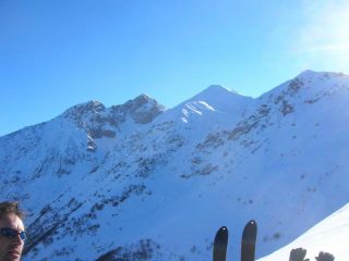 l' innevamento della bussaia e servatun con scorcio del viso di singer