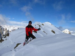 Stelvio sull'anticima, con la vetta appena dietro le spalle (30-12-2007)