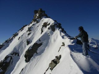 partenza di fianco alla Pointe Est