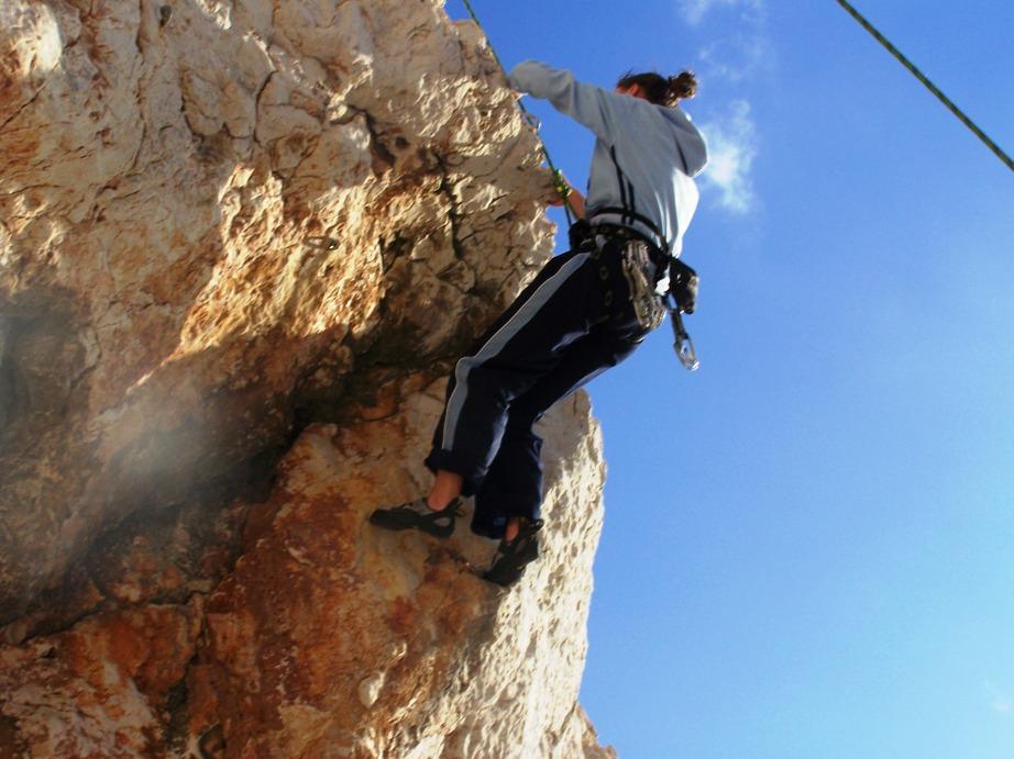 sere uscendo dal diedro di 6a