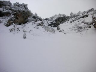 il canalone sopra la cascata!