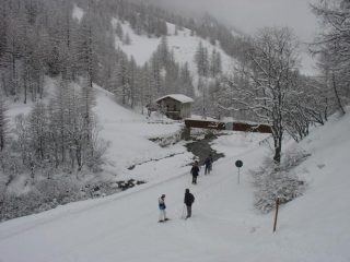 attraversamento della pista da fondo