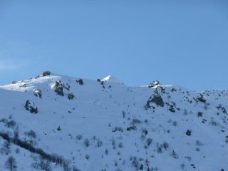 Parte bassa dell'itinerario con la cima sullo sfondo