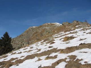 La Punta Arbella dalla cresta di salita 
