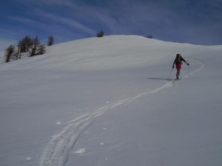 salendo verso la cresta...