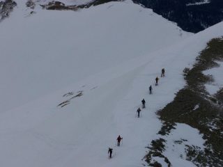 scendendo da punta Leisser