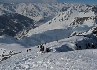 il pendio finale da sotto la vetta