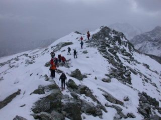 La bella crestina finale del Mont Ros