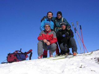 foto di gruppo in cima