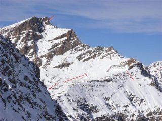 La parete  del Salza vista dal Ferra