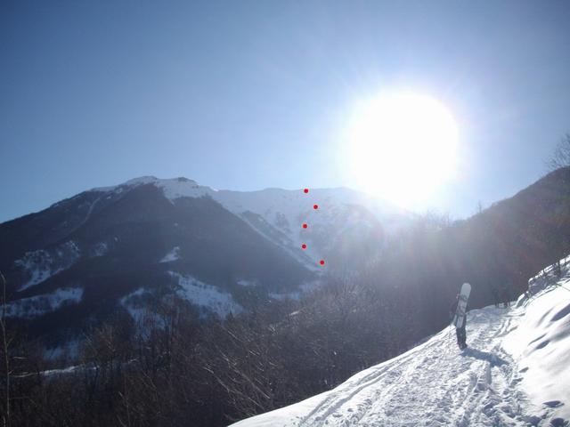 salendo con il canale in bella vista