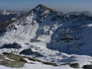 Da sopra il colle, vista del monte Plu e del vallone sottostante