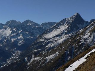 Uia di Mondrone a destra, Punta d'Arnas e Croce Rossa
