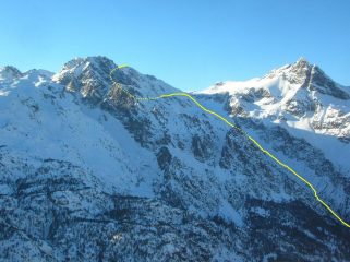 Anello dell' Ivertaz: itinerario di discesa.