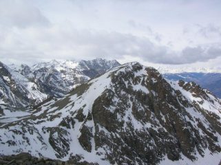 Pendio terminale dell' Ivertaz fotografato dalla sommità dell' Envers du Lac Gelé.