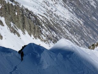 sulla cresta sopra la sella del pizzo