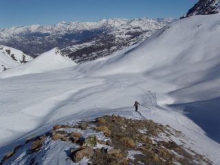 L'imbocco del vallone dal Colletto 2450m
