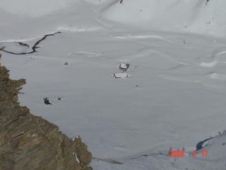 Il Rifugio Scarfiotti dalla vetta