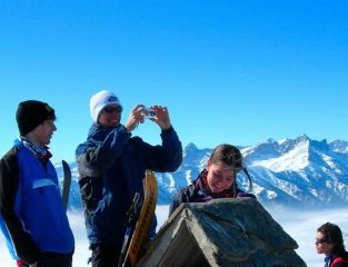 alcuni dei giovani in vetta