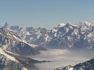 L'incredibile panorama con Cervino e Breithorn sullo sfondo