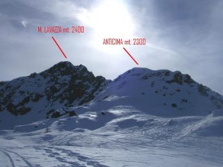 Lavazza (Monte), anticima da Carona