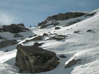 il ripido colletto prima della punta