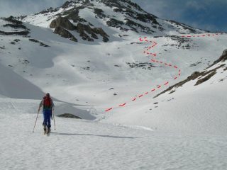 la parte centrale dell'itinerario