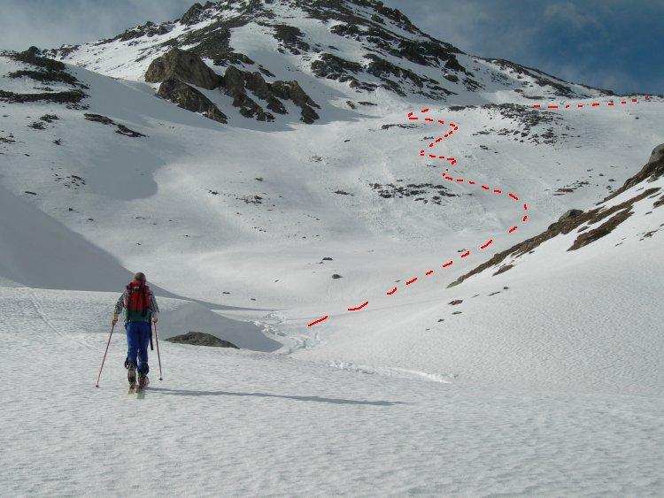 la parte centrale dell'itinerario